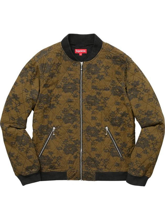 quilted lace bomber jacket dark gold quilted lace bomber jacket DK Gold - SUPREME - BALAAN 1