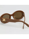 Eyewear Triomphe Logo Temple Sunglasses Brown - CELINE - BALAAN 5