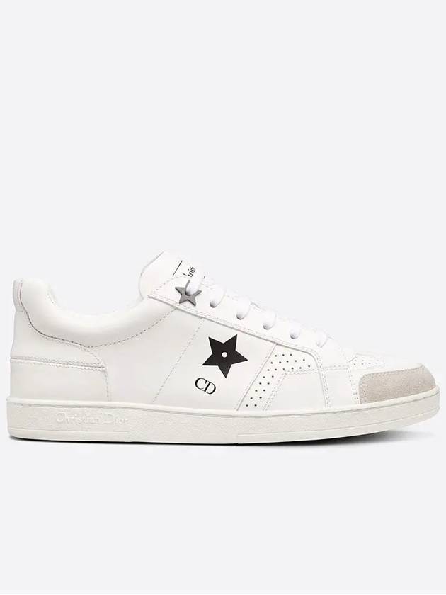 Star Leather Low Top Sneakers White - DIOR - BALAAN 3