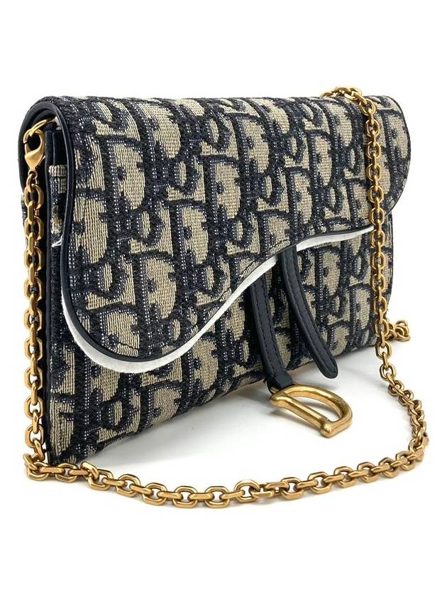 Oblique Saddle WOC Chain Wallet Cross Bag - DIOR - BALAAN 3