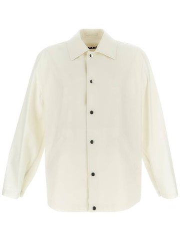 Back Logo Print Jacket Beige - JIL SANDER - BALAAN 1