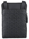 Gancini Embossed Travel Cross Bag Black - SALVATORE FERRAGAMO - BALAAN 6