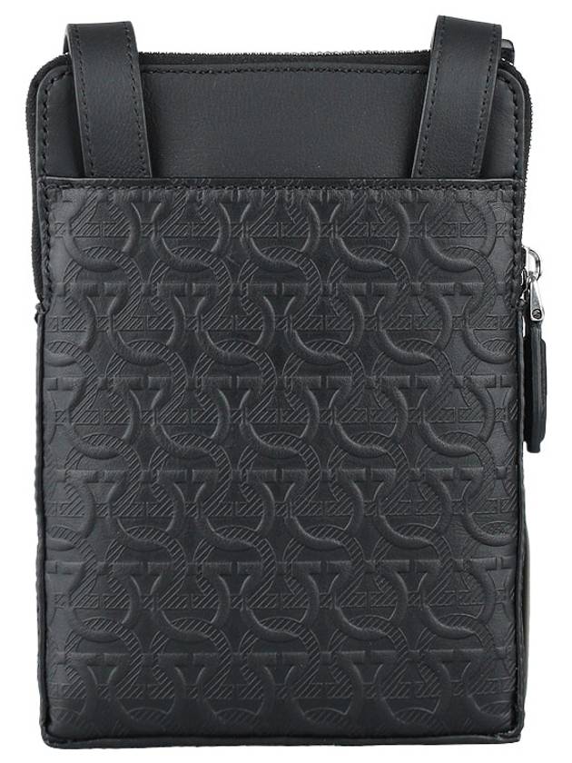 Gancini Embossed Travel Cross Bag Black - SALVATORE FERRAGAMO - BALAAN 6