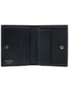 Gancini Compact Half Wallet Black - SALVATORE FERRAGAMO - BALAAN 11