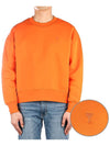 Tonal Heart Crew Neck Sweatshirt Orange - AMI - BALAAN 2