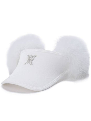 Official W REAL FUR SNOW WINTER VISOR OW - ANEWGOLF - BALAAN 1