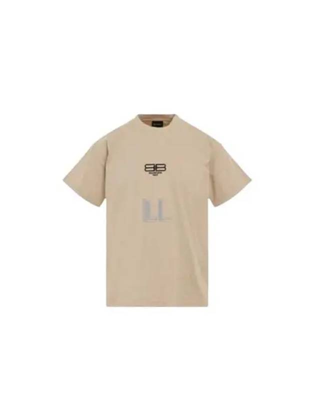 BB Paris Cotton Short Sleeve T-Shirt Beige - BALENCIAGA - BALAAN 2