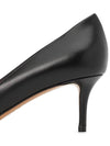 V logo signature leather pumps heel black - VALENTINO - BALAAN.