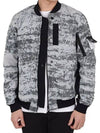 Shadow Project Camouflage Wappen Bomber Jacket Grey - STONE ISLAND - BALAAN 6