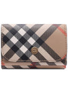 Check Half Wallet Beige - BURBERRY - BALAAN 5