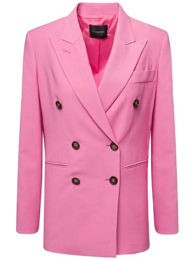 'Lavinia' Pink Double-Breasted Jacket In Viscose Woman - ANDAMANE - BALAAN 1