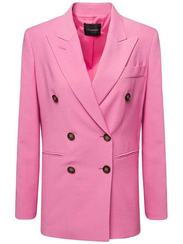 'Lavinia' Pink Double-Breasted Jacket In Viscose Woman - ANDAMANE - BALAAN 1