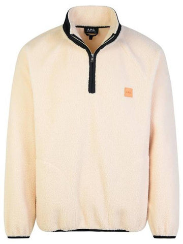 Logo Applique Fleece Sweatshirt Beige - A.P.C. - BALAAN 1