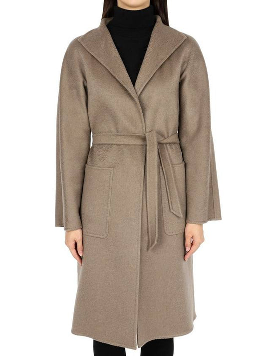 Lilia High Neck Cashmere Single Coat Light Brown - MAX MARA - BALAAN 2