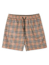 Men's Small Scale Check Drawstring Swim Shorts Beige - BURBERRY - BALAAN 4