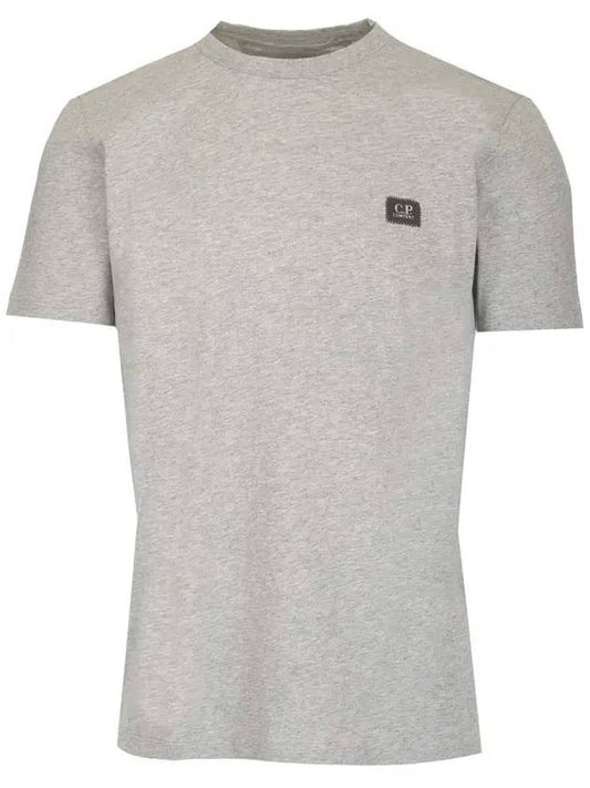 Mini Square Logo Short Sleeve T-Shirt Grey - CP COMPANY - BALAAN 1