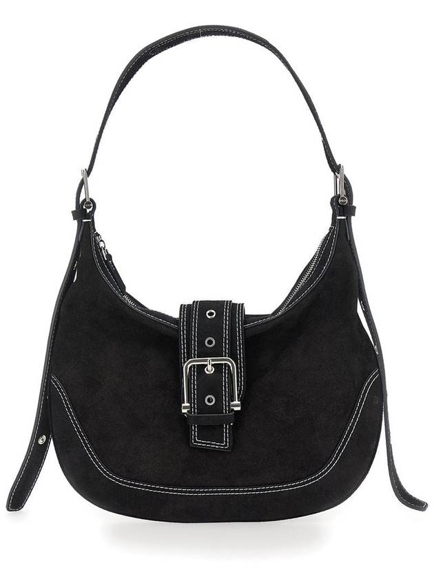 'Mid Hobo Brocle' Black Shoulder Bag In Denim Woman - OSOI - BALAAN 1