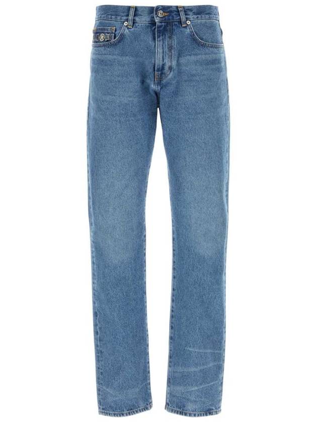 Denim Straight Pants 10108161A04165 1D360 Blue - VERSACE - BALAAN 2