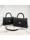 Coco Handle Caviar Gold Small Tote Bag Black - CHANEL - BALAAN 8