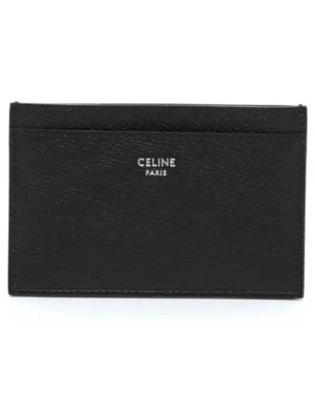 Logo Grain Card Wallet Black - CELINE - BALAAN 2