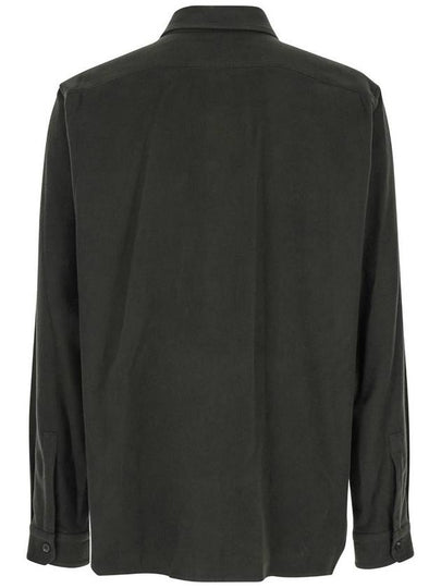 Dark Green Shirt With Patch Pockets In Cotton Man - RICK OWENS - BALAAN 2