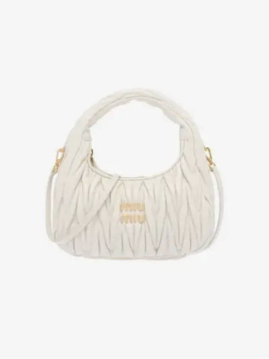 Wander Materasse Nappa Leather Mini Hobo Tote Bag White - MIU MIU - BALAAN 2