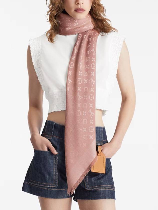 Monogram Classic Scarf Pink - LOUIS VUITTON - BALAAN 5