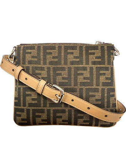 After FF Jacquard Cross Bag Brown - FENDI - BALAAN 2