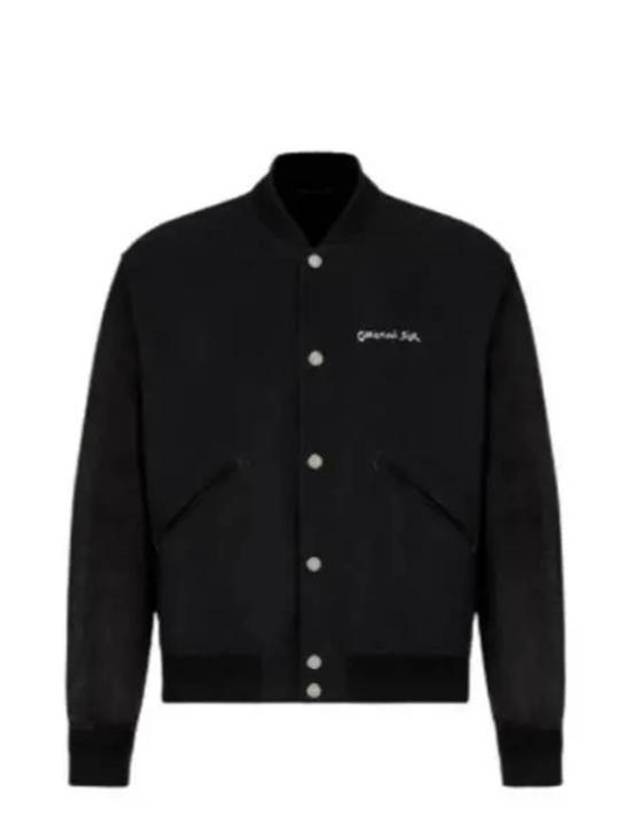 Tag Wool Blend Varsity Jacket Black - DIOR - BALAAN 2