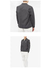 Wappen Patch Double Pocket Cotton Zip-Up Jacket Charcoal - STONE ISLAND - BALAAN 6