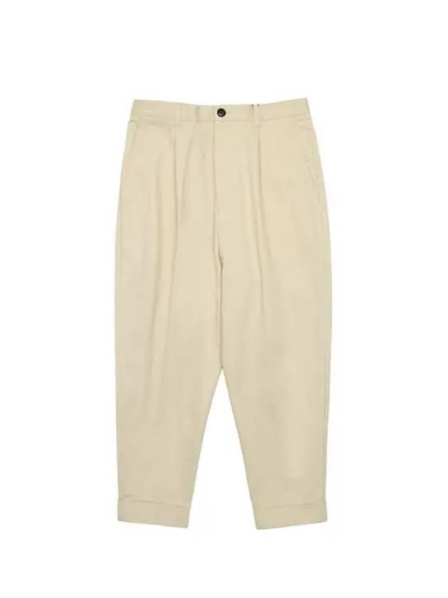 oversized carrot fit cotton straight pants vanilla - AMI - BALAAN 2