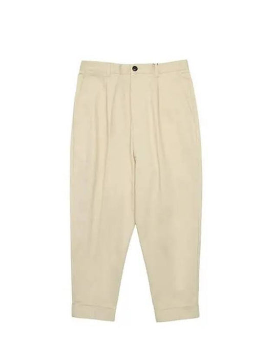 oversized carrot fit cotton straight pants vanilla - AMI - BALAAN 2