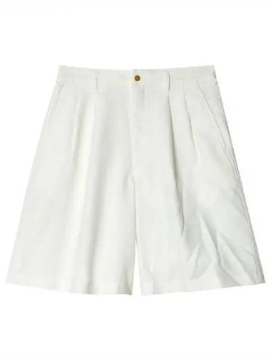 COMME des GARCONS White Pleated Shorts 270365 - COMME DES GARCONS - BALAAN 1