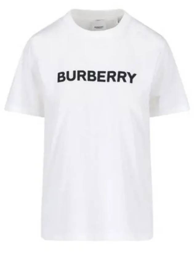 Logo Print Cotton Short Sleeve T-Shirt White - BURBERRY - BALAAN 2