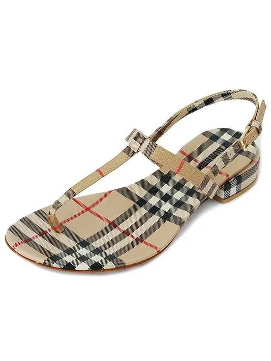 Vintage Check Lambskin Sandals Archive Beige - BURBERRY - BALAAN 2