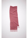 Studios Logo Patch Canada Skinny Wool Muffler Red - ACNE STUDIOS - BALAAN.