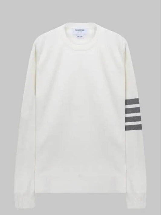 4 Bar Armband Milano Stitch Knit Top White - THOM BROWNE - BALAAN 2