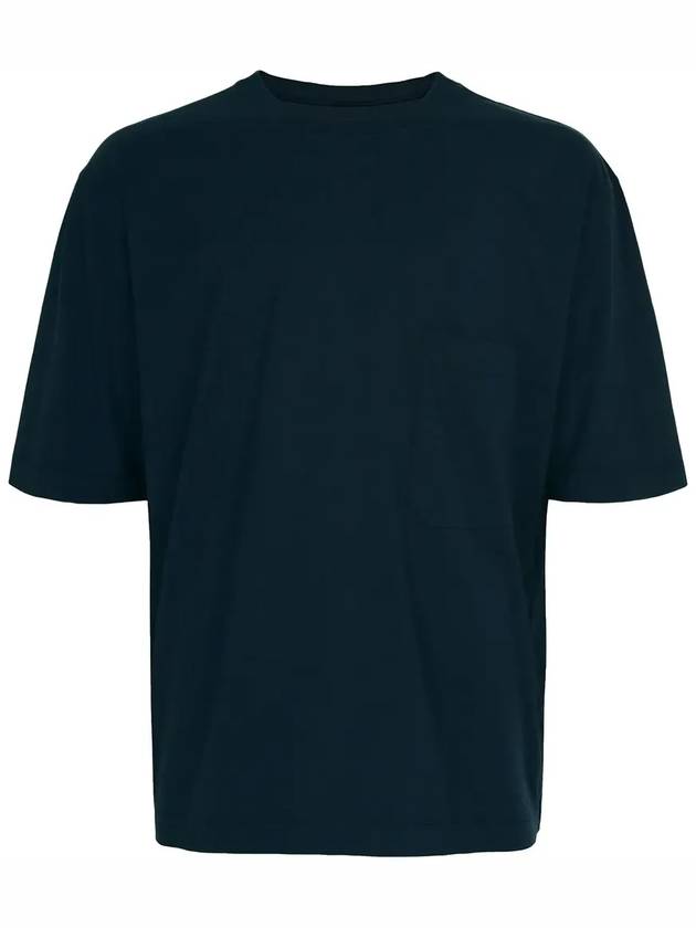 Men's Pigment Dyed Jersey Short Sleeve T-Shirt Dark Sapphire - LEMAIRE - BALAAN 4