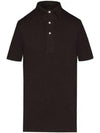 Collared Knit Pique Polo Shirt Dark Brown - MAISON MARGIELA - BALAAN 2