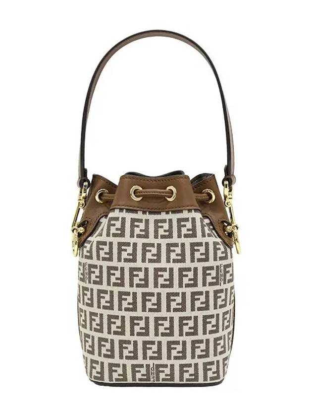 Mon Tresor FF Motif Bucket Bag Brown - FENDI - BALAAN 9