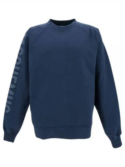 Le Typo Logo Print Cotton Sweatshirt Navy - JACQUEMUS - BALAAN 2