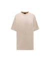 Logo Print Short Sleeve T-Shirt Beige - BALENCIAGA - BALAAN 2