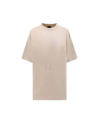 Logo Print Short Sleeve T-Shirt Beige - BALENCIAGA - BALAAN 2