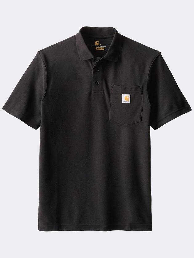 Men's Workwear Pocket Polo Shirt Black - CARHARTT - BALAAN 2