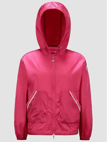 Women s Nylon Hooded Windbreaker Jacket Red 1A00131 597L7 55G - MONCLER - BALAAN 1