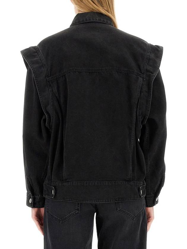 Hamon Denim Jacket Black - ISABEL MARANT - BALAAN 4