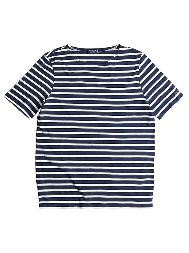 Levant Modern Striped Short Sleeve T-Shirt Navy - SAINT JAMES - BALAAN 1