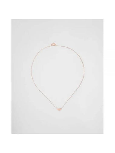 Eternal Gold Mini Triangle Pendant Necklace Pink Gold Rose Boutique 1JCA362FPDF0XEG - PRADA - BALAAN 1