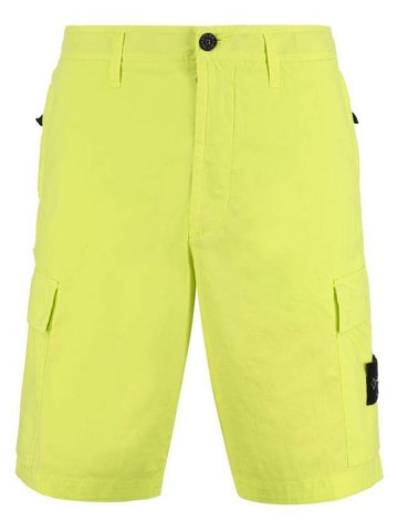 Cargo Bermuda Shorts Neon - STONE ISLAND - BALAAN 1