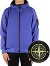 Wappen Patch Soft Shell Hooded Jacket Blue - STONE ISLAND - BALAAN 2